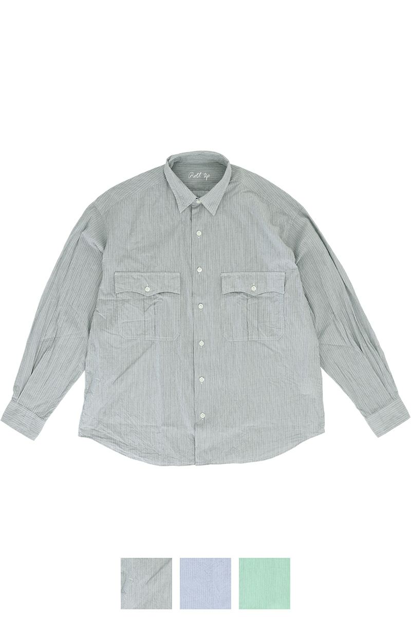 Porter Classic(ポータークラシック)ロールアップ ストライプシャツ ROLL UP STRIPE SHIRT PC-016-1315