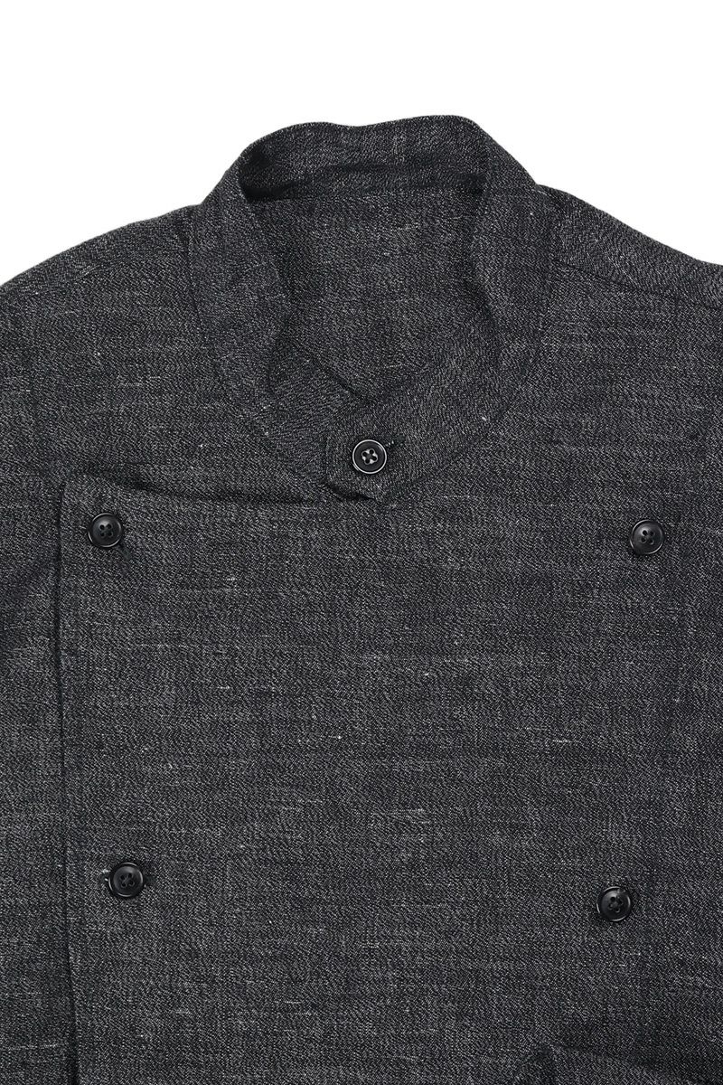 Porter Classic(ポータークラシック)ブレッソンリネンダブルコート“BRESSON” LINEN DOUBLE COAT GRAY PC-021-1512 -4