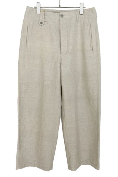 ULTERIOR(アルテリア)ULTERIOR(アルテリア) C/L TWILL MILITARY WIDE TROUSERS コットンリネンツイルミリタリー ワイドトラウザーズ ULPT16-21A56U-A