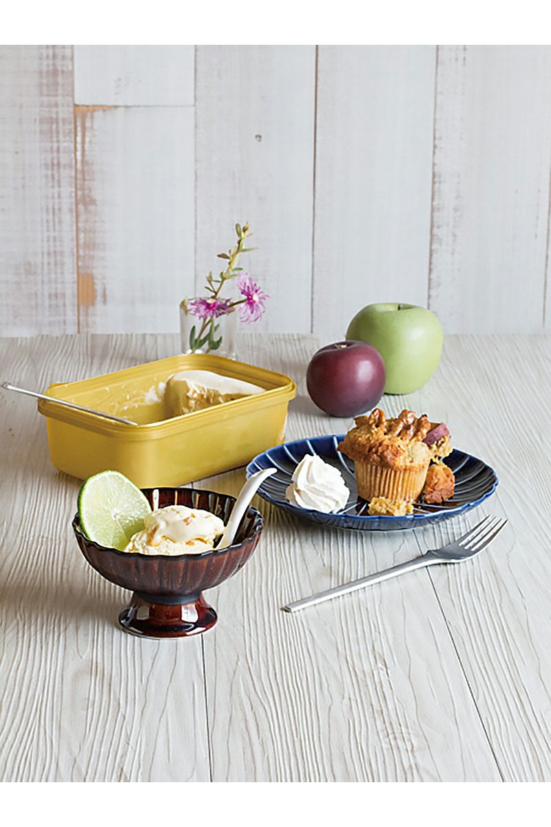 TOJIKITONYA(トウジキトンヤ)ぎやまん 8寸皿：茄子紺 13562 -5