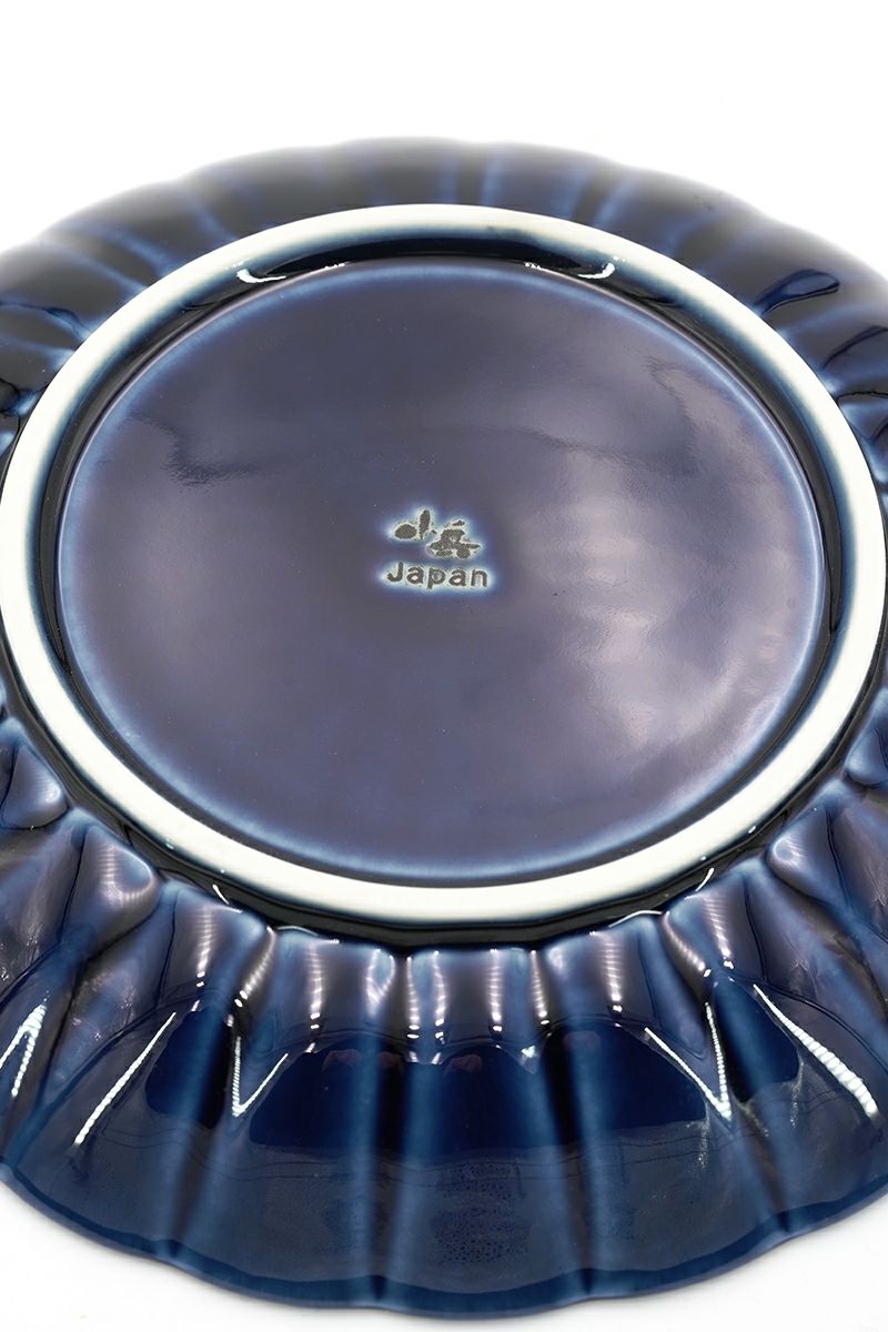 TOJIKITONYA(トウジキトンヤ)ぎやまん 6寸皿:茄子紺  13572 -3