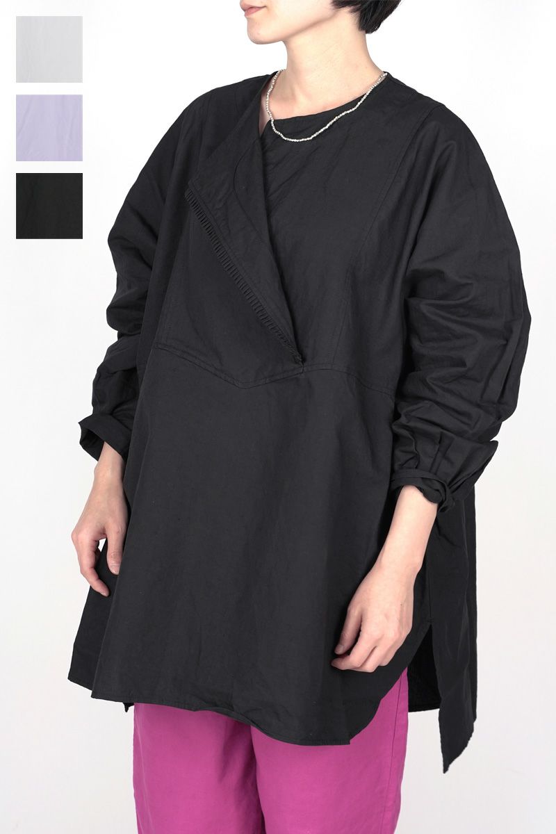 homspun(ホームスパン)コットンリネンマットプルオーバーブラウス 5705