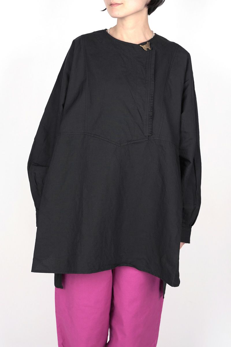 homspun(ホームスパン)コットンリネンマットプルオーバーブラウス 5705 -3