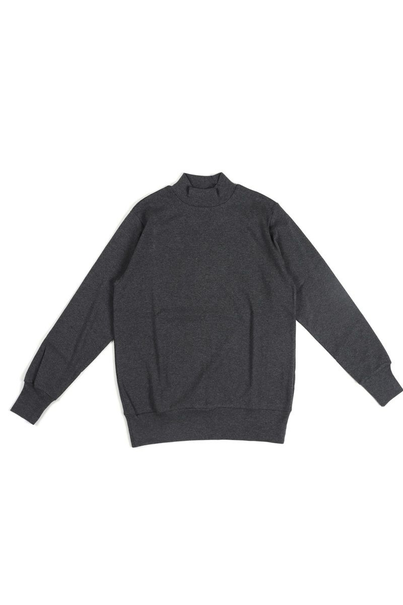 homspun(ホームスパン)30/1フライスハイネック長袖プルオーバー　モックネックプルオーバー 6359 -3