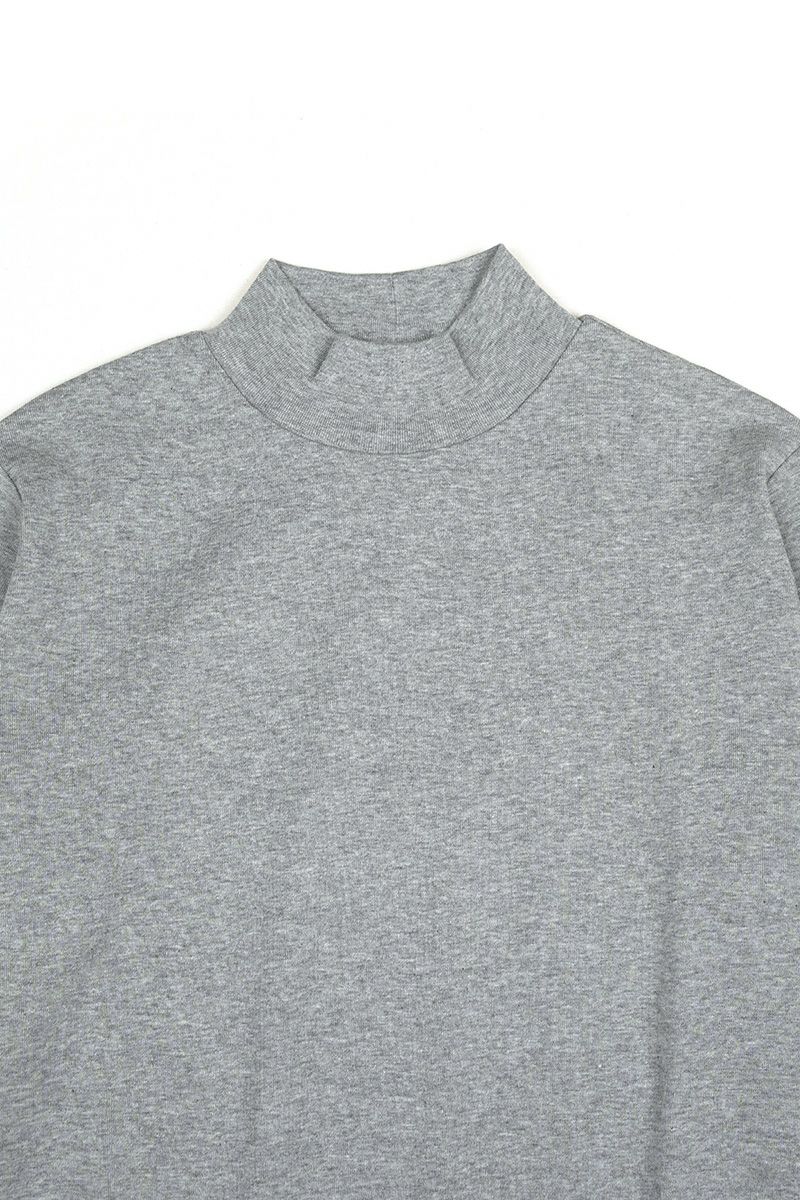 homspun(ホームスパン)30/1フライスハイネック長袖プルオーバー　モックネックプルオーバー 6359 -6