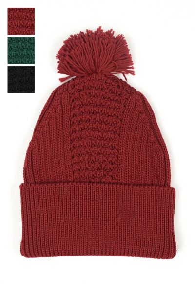 homspun(ホームスパン)ラム タック編みキャップ 222-7890