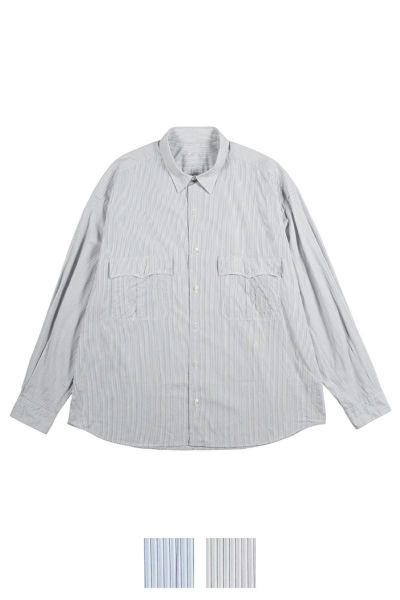 Porter Classic(ポータークラシック)ロールアップストライプシャツ ロゴブラック ROLL UP STRIPE SHIRT (ROLL UP LOGO BLACK) PC-016-2212