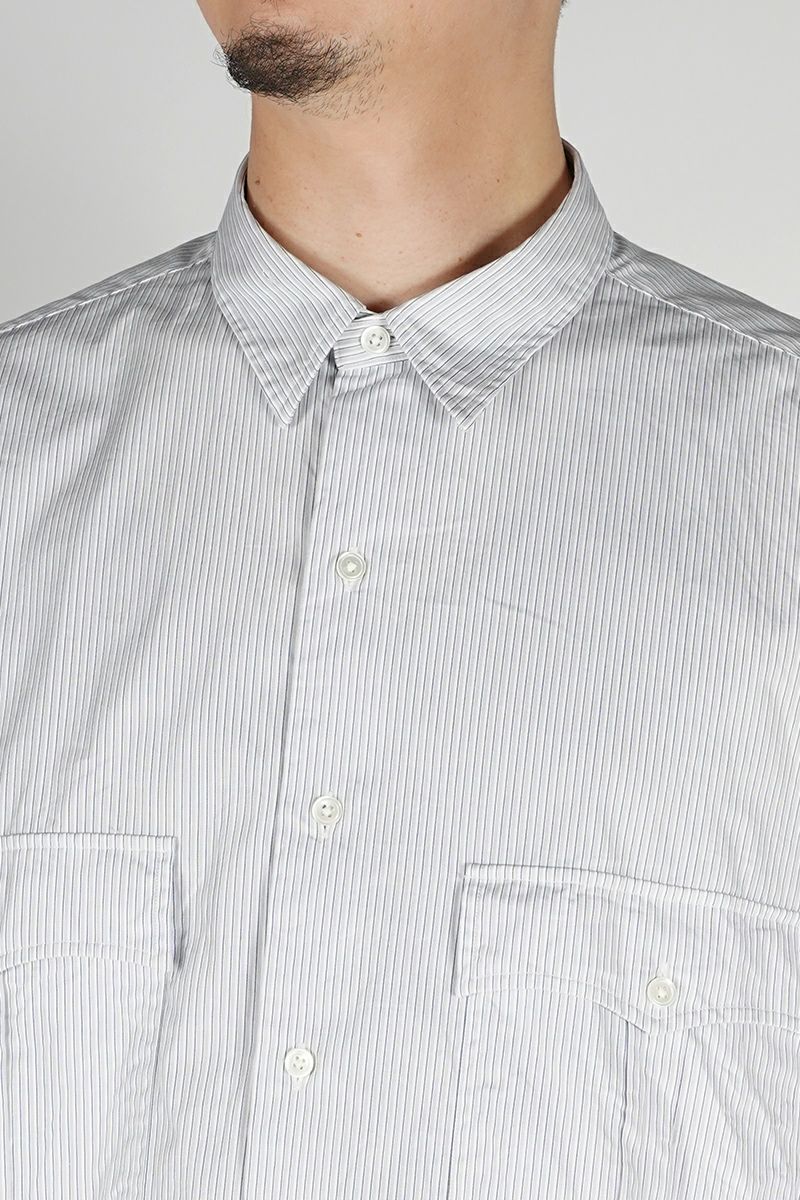 Porter Classic(ポータークラシック)ロールアップストライプシャツ ロゴブラック ROLL UP STRIPE SHIRT (ROLL UP LOGO BLACK) PC-016-2212 -1