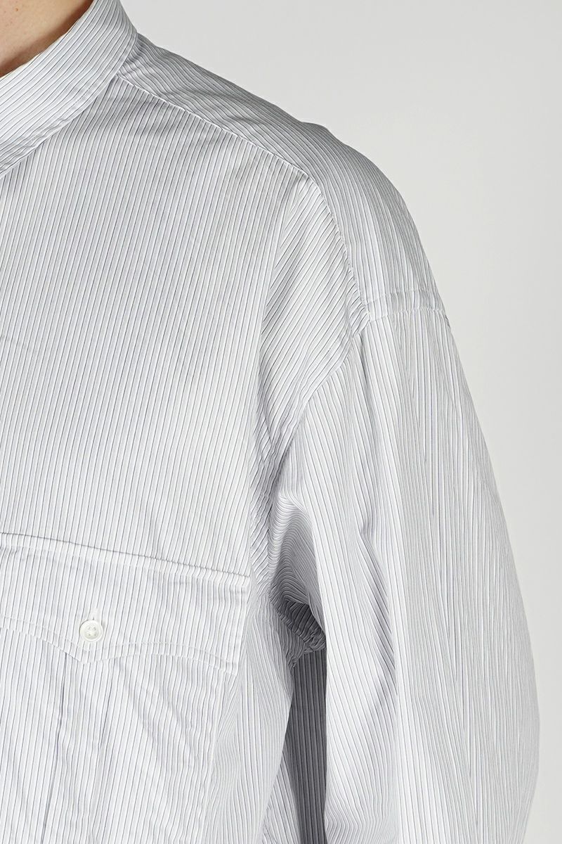 Porter Classic(ポータークラシック)ロールアップストライプシャツ ロゴブラック ROLL UP STRIPE SHIRT (ROLL UP LOGO BLACK) PC-016-2212 -3