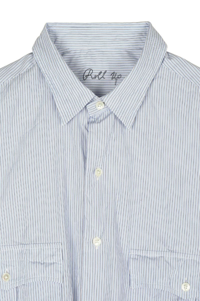 Porter Classic(ポータークラシック)ロールアップストライプシャツ ロゴブラック ROLL UP STRIPE SHIRT (ROLL UP LOGO BLACK) PC-016-2212 -17