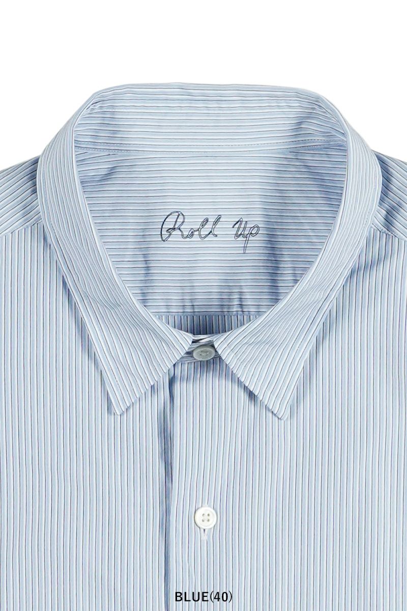 Porter Classic(ポータークラシック)ロールアップストライプシャツ ロゴブラック ROLL UP STRIPE SHIRT (ROLL UP LOGO BLACK) PC-016-2212 -22