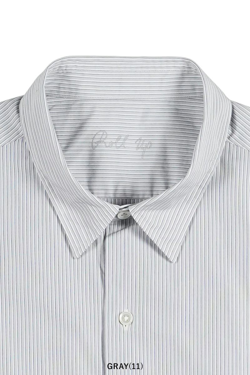 Porter Classic(ポータークラシック)ロールアップストライプシャツ ロゴブラック ROLL UP STRIPE SHIRT (ROLL UP LOGO BLACK) PC-016-2212 -24
