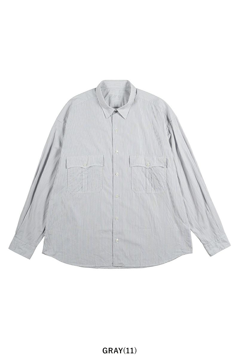 Porter Classic(ポータークラシック)ロールアップストライプシャツ ロゴブラック ROLL UP STRIPE SHIRT (ROLL UP LOGO BLACK) PC-016-2212 -25