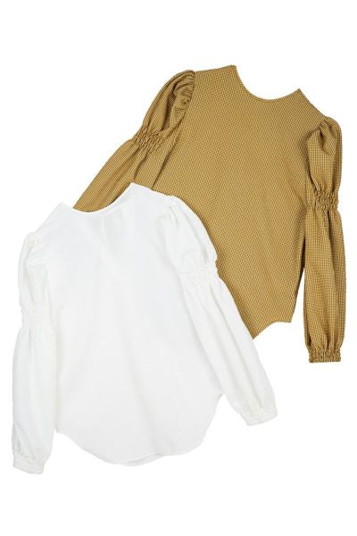 styling(スタイリング)シャーリングパフスリーブブラウス 16WFB231072