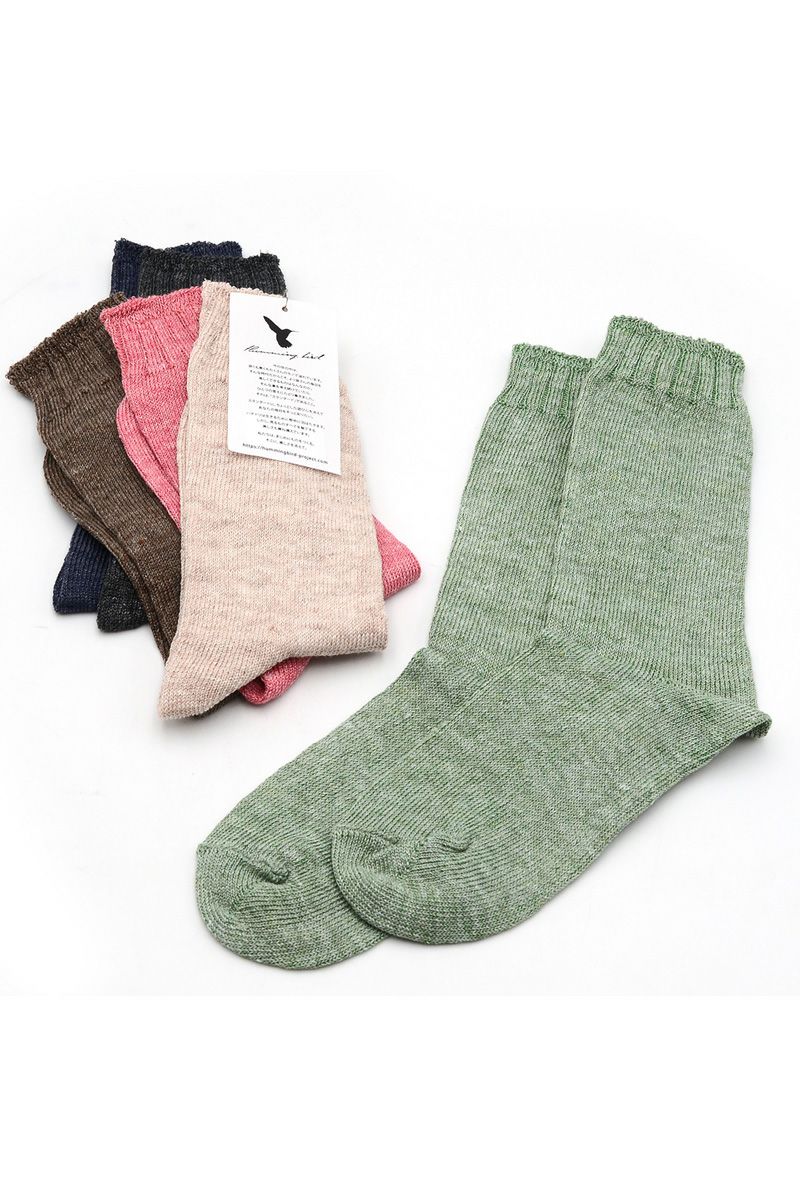 Hummingbird(ハミングバード)リネンゆるさらソックス 710438