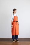 fog linen work フォグリネンワークリネンパイピングエプロン オランジェ LKA117-166