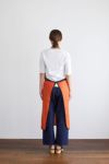 fog linen work フォグリネンワークリネンパイピングエプロン オランジェ LKA117-166 -1