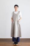 fog linen work フォグリネンワークリネンオーバーエプロンナチュラル　LKA116-N