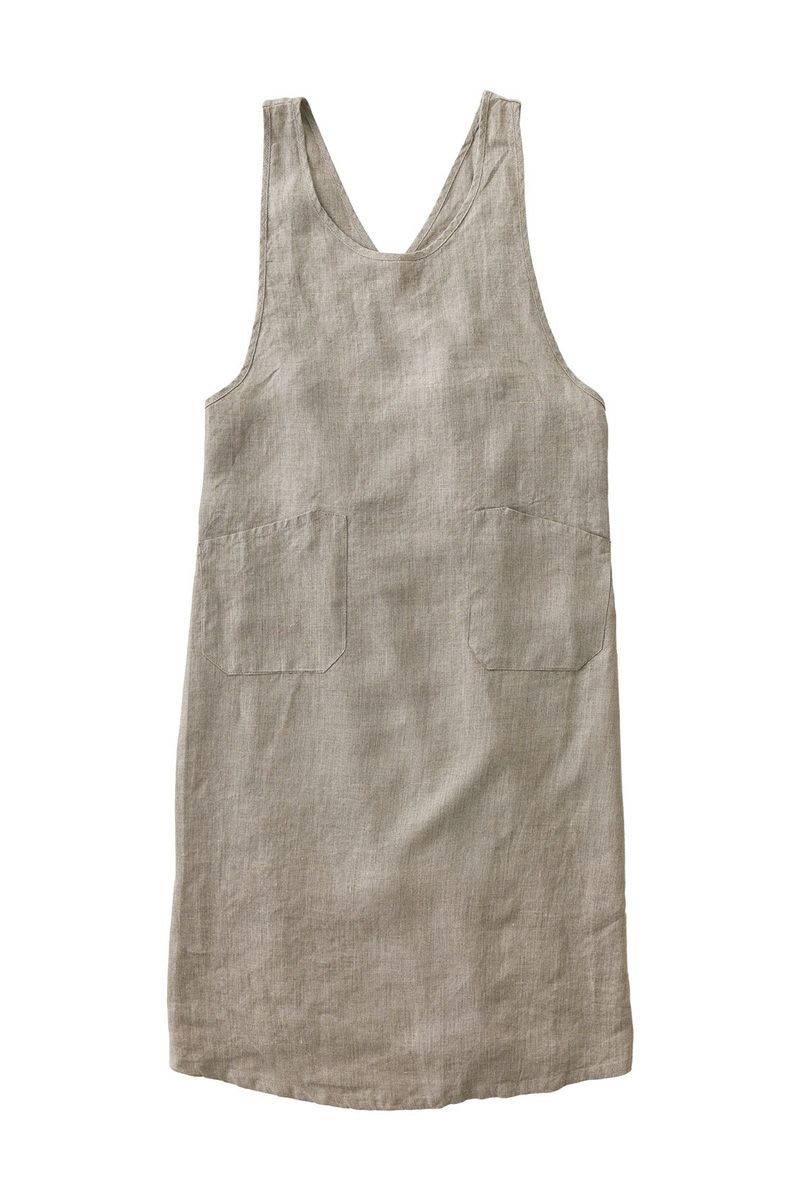 fog linen work フォグリネンワークリネンオーバーエプロンナチュラル　LKA116-N -2