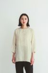 fog linen work フォグリネンワークメイ シャツ エクルベージュ LWA490-571 -2