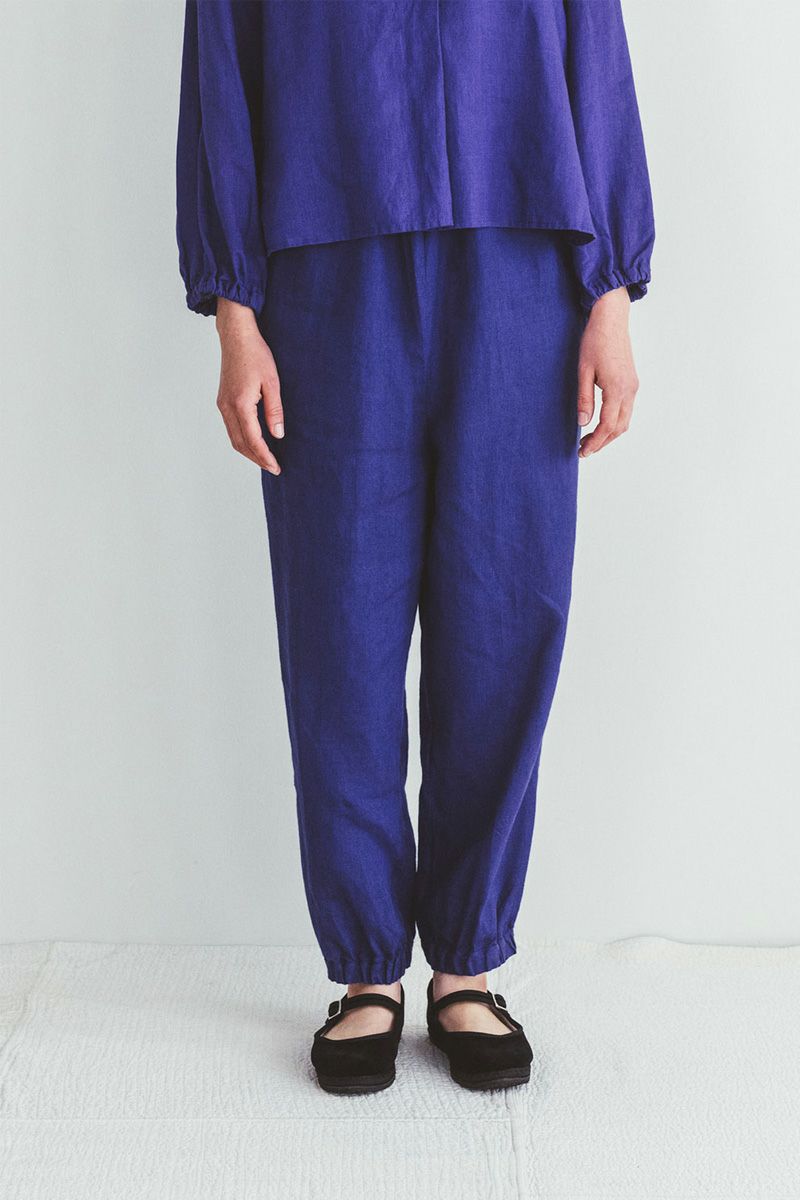 fog linen work フォグリネンワークエマパンツ ブルーアドリアティック LWA523-2403