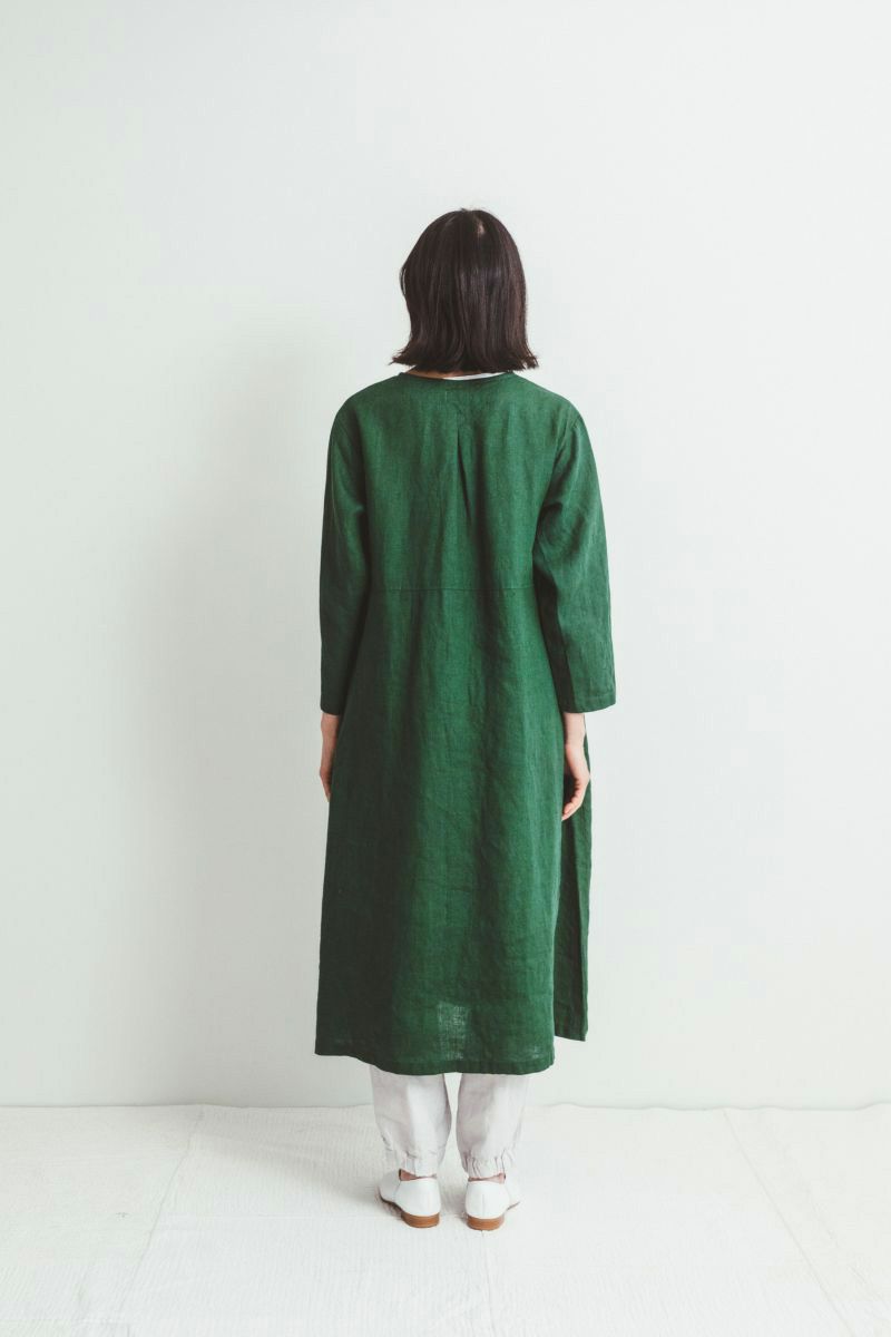 fog linen work フォグリネンワークSUZU DRESS VERT スズ ワンピース ヴェール LWA537-41 -3