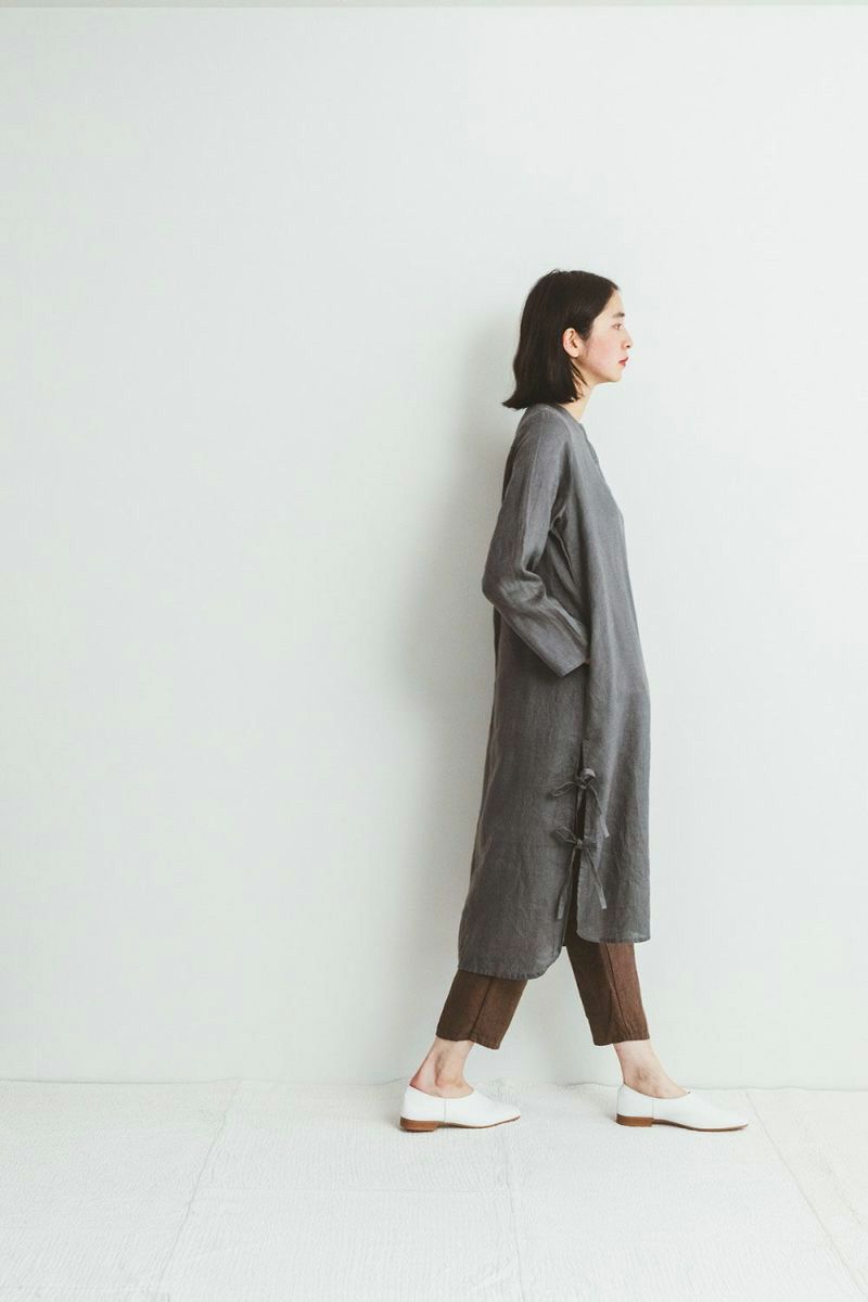 fog linen work フォグリネンワークTUI TUNIC ACIER トゥイ　チュニック　アシェ LWA522-93 -1
