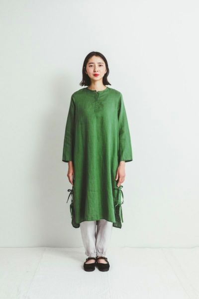 fog linen work フォグリネンワークTUI TUNIC VERT ECOSSAIS トゥイ　チュニック　ウ゛ェール　エコッセ LWA522-1337
