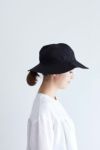 fog linen work フォグリネンワークCREE LINEN HAT BLACK クリ－リネンハット ブラック  LWE144-17 -1