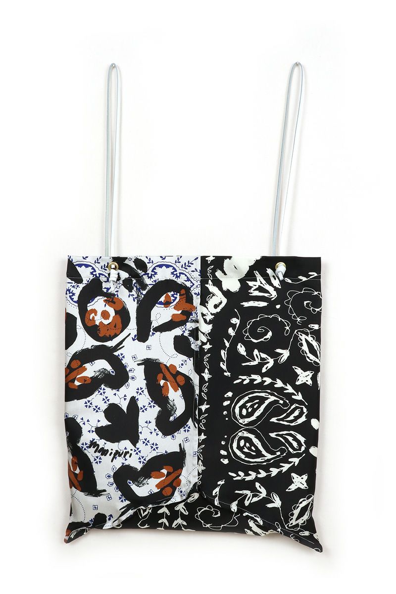 manipuri(マニプリ)＜プリントトートバッグL＞ランダムペイズリーバンダナ 0131252101 -1