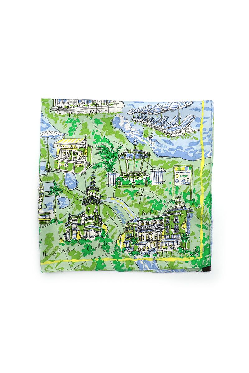 manipuri(マニプリ)＜シルクスカーフ65＞ リゾートマップ 0131330001 -1