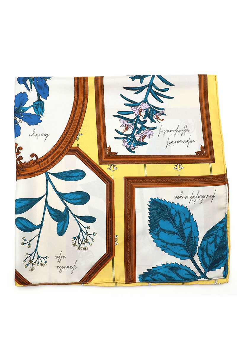 manipuri(マニプリ)＜シルクスカーフ65＞ フレームフラワー 0131330004