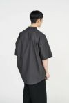 Graphpaper(グラフペーパー)Broad S/S Oversized Band Collar Shirt ブロード半袖バカラーシャツ GM231-50083B -3