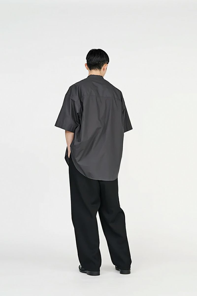 Graphpaper(グラフペーパー)Broad S/S Oversized Band Collar Shirt ブロード半袖バカラーシャツ GM231-50083B -6