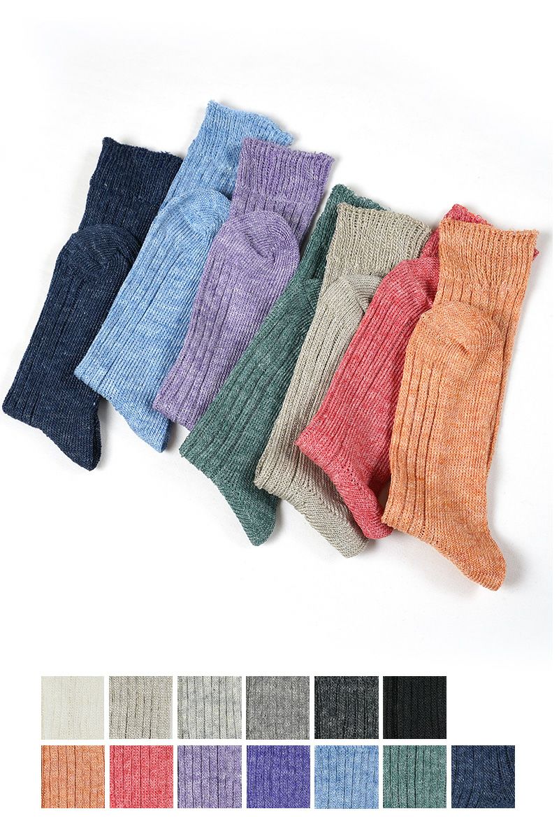 Hummingbird(ハミングバード)リネンゆるハイソックス M 684128