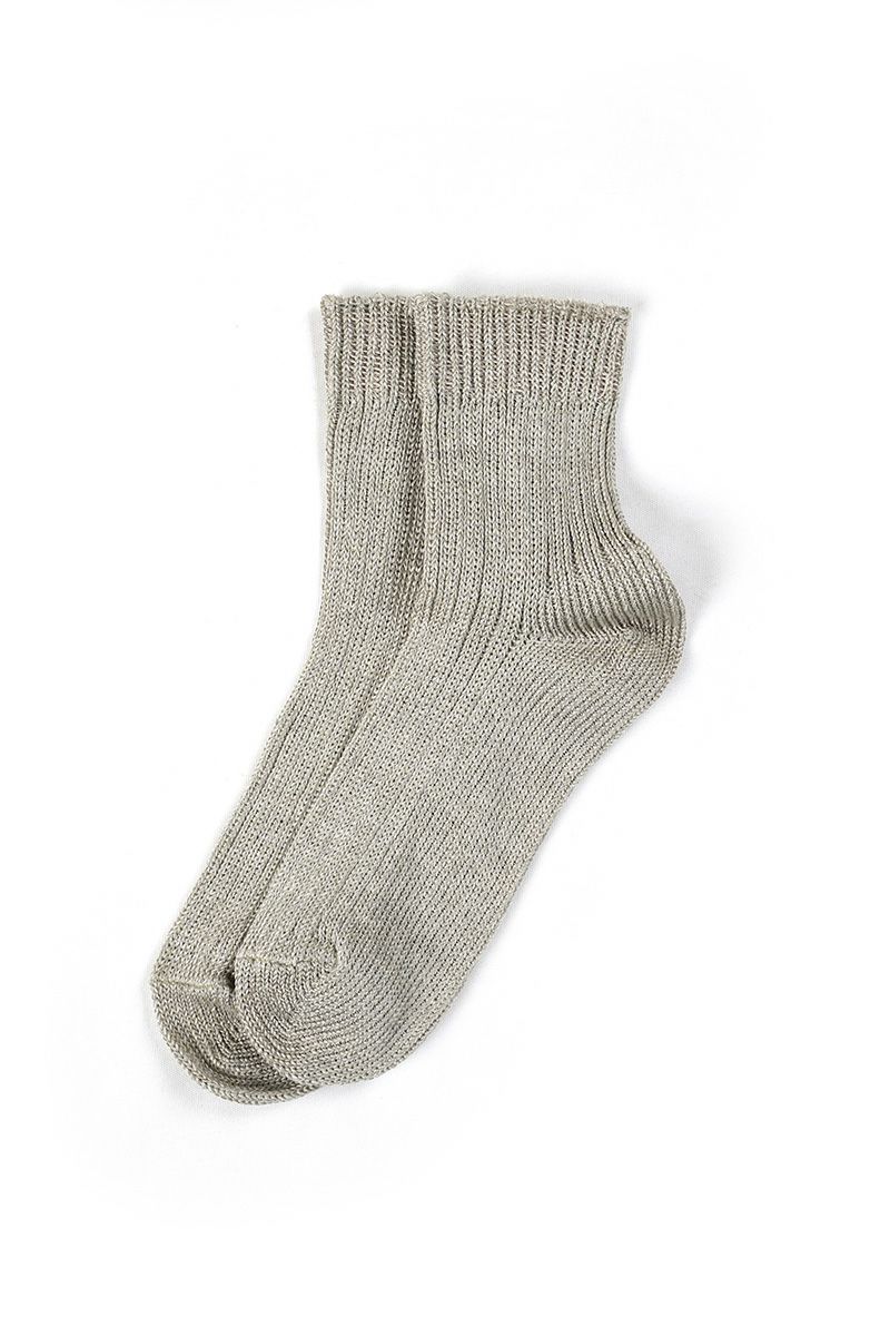 Hummingbird(ハミングバード)リネンリブショートソックス 684883 -1