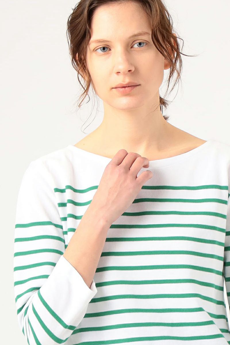 MACPHEE(マカフィー)コットンボーダー ボートネックプルオーバー 12-03-21-03705 -3