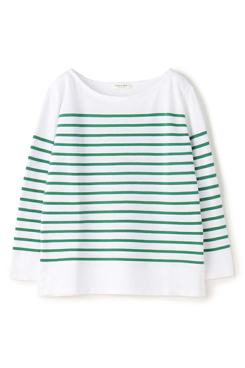 MACPHEE(マカフィー)コットンボーダー ボートネックプルオーバー 12-03-21-03705 -8