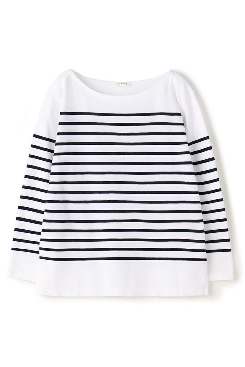 MACPHEE(マカフィー)コットンボーダー ボートネックプルオーバー 12-03-21-03705 -10