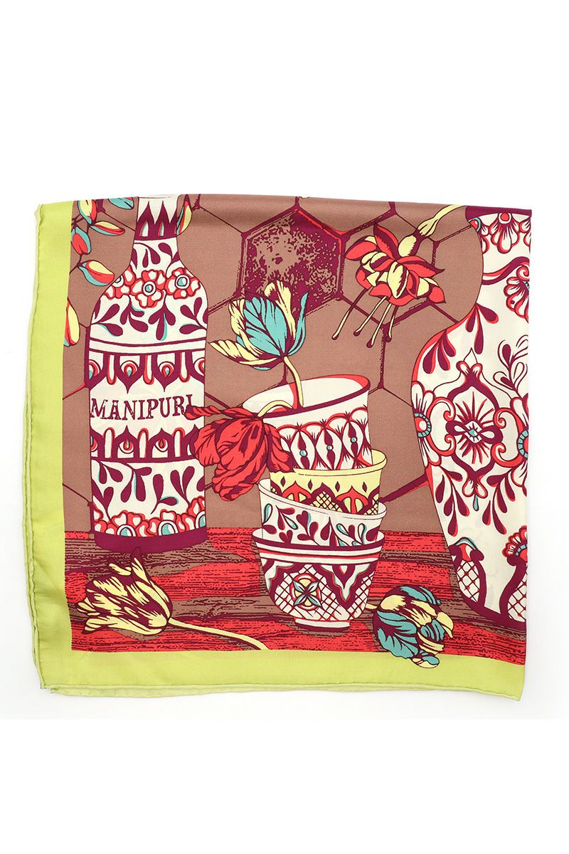 manipuri(マニプリ)＜シルクスカーフ65＞アフリカンバスケット 0131330025 -3