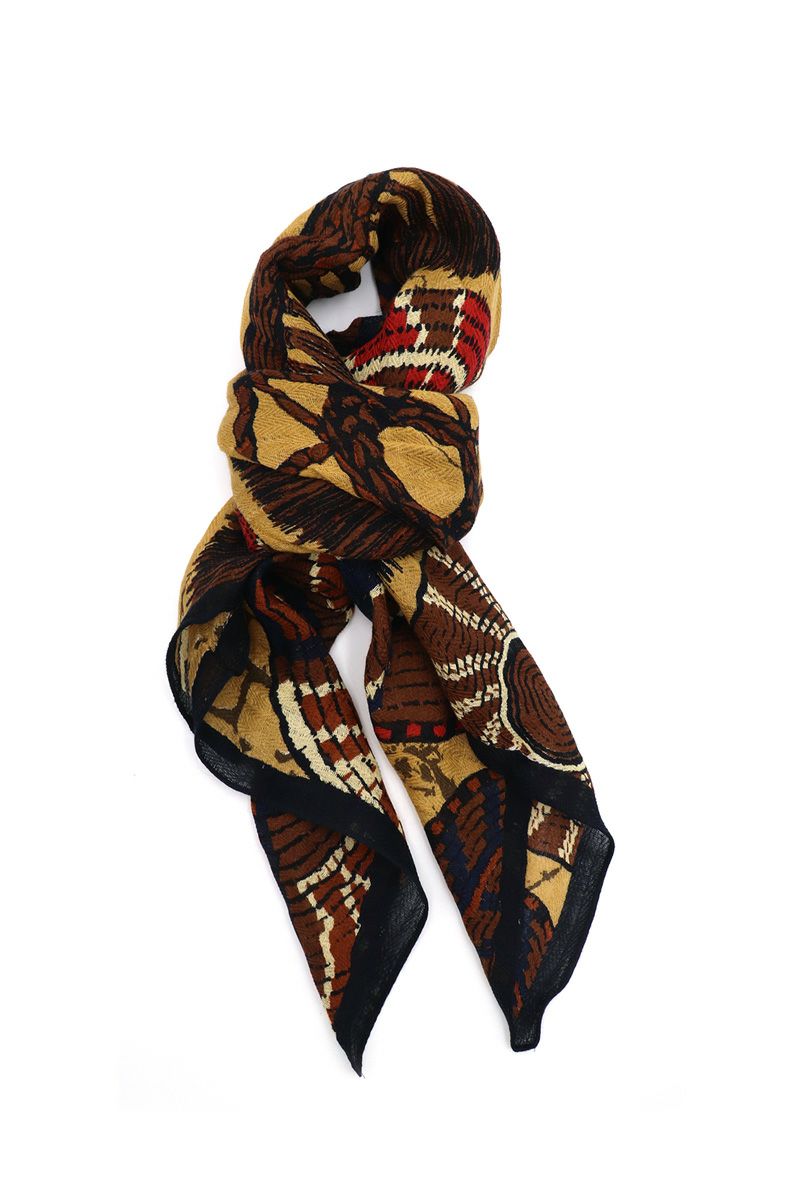 manipuri(マニプリ)＜リネンミックスストール120＞アフリカンバスケット 0131333024 -2