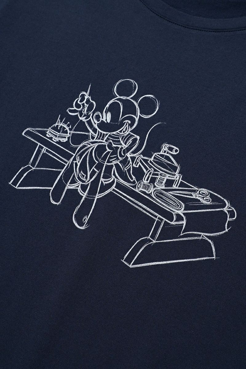 Porter Classic(ポータークラシック)DISNEY MICKEY MOUSE / PORTER CLASSIC OHARIKO COLLECTION T-SHIRT ディズニーミッキーマウス ポータークラシックお針子コレクションTシャツ DP-006-2183 -3