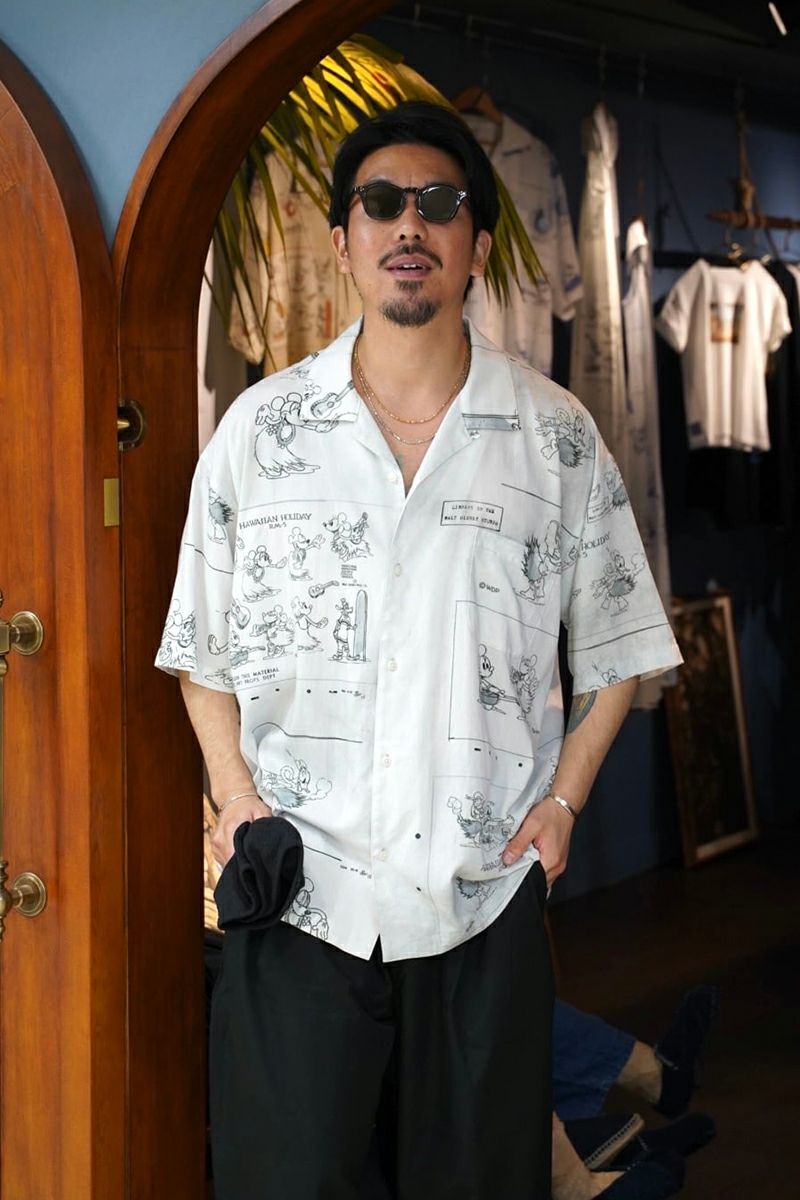 Porter Classic(ポータークラシック)DISNEY HAWAIIAN HOLIDAY PORTER CLASSIC HAWAI’I ALOHA COLLECTION ALOHA SHIRT ディズニーハワイアンホリデイ ポータークラシックハワイアロハコレクション アロハシャツ DP-024-2167 -13