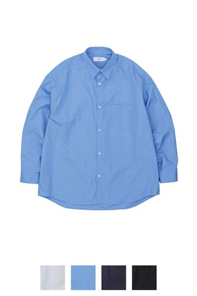 Graphpaper(グラフペーパー)High Count Regular Collar Round Cut Oversized Shirt GM233-50033B