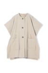 MACPHEE(マカフィー)ストレッチコーデュロイ ノーカラーマント 12-08-34-08138