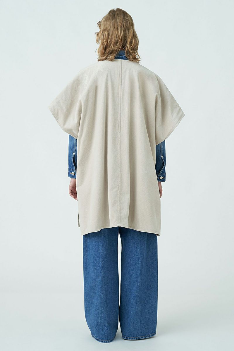 MACPHEE(マカフィー)ストレッチコーデュロイ ノーカラーマント 12-08-34-08138 -7