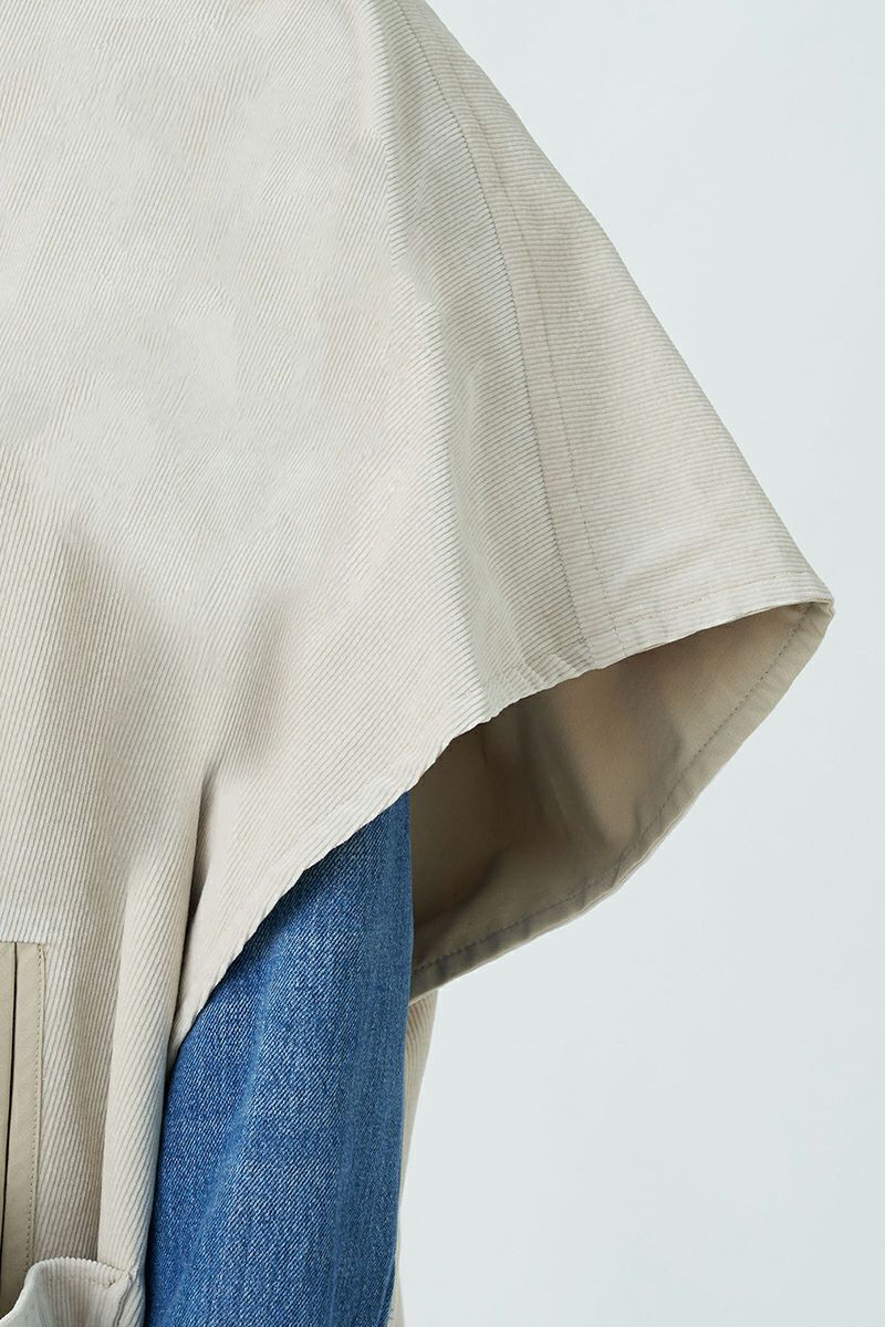 MACPHEE(マカフィー)ストレッチコーデュロイ ノーカラーマント 12-08-34-08138 -10