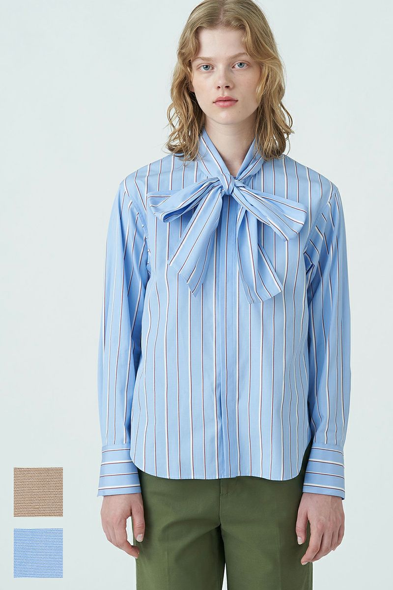 MACPHEE(マカフィー)ファインブロード ボウタイブラウス 12013401203