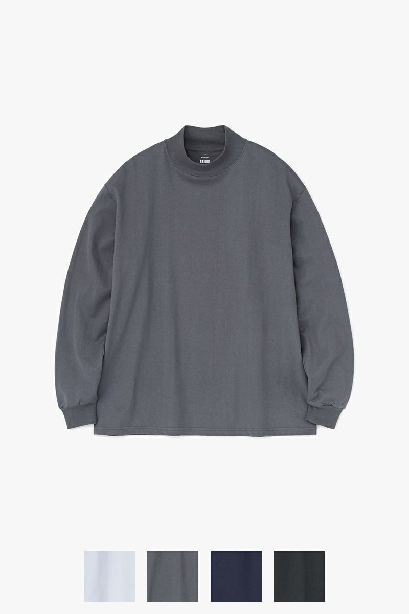 Graphpaper(グラフペーパー)L/S Mock Neck Tee GU233-70109B