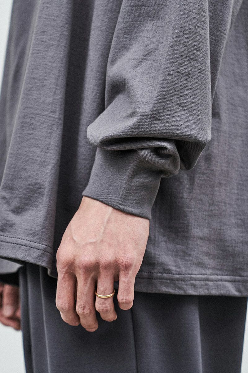 Graphpaper(グラフペーパー)L/S Mock Neck Tee GU233-70109B -2